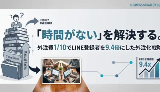 保護中: 「時間がない」を解決する！外注費1/10でLINE登録者を9.4倍にした外注化戦略